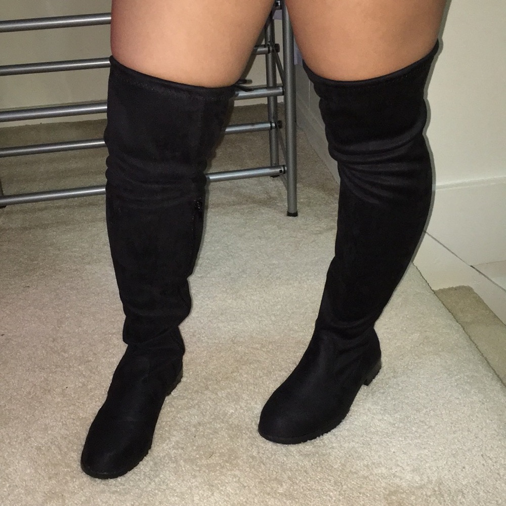 Over the knee suede boots size 6.5